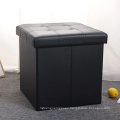 2021 Wholesale PU Leather Storage Ottoman and Foldable Ottoman Storage for Furniture Storage Box